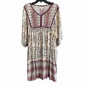100% Rayon Bohemian Tunic Dress